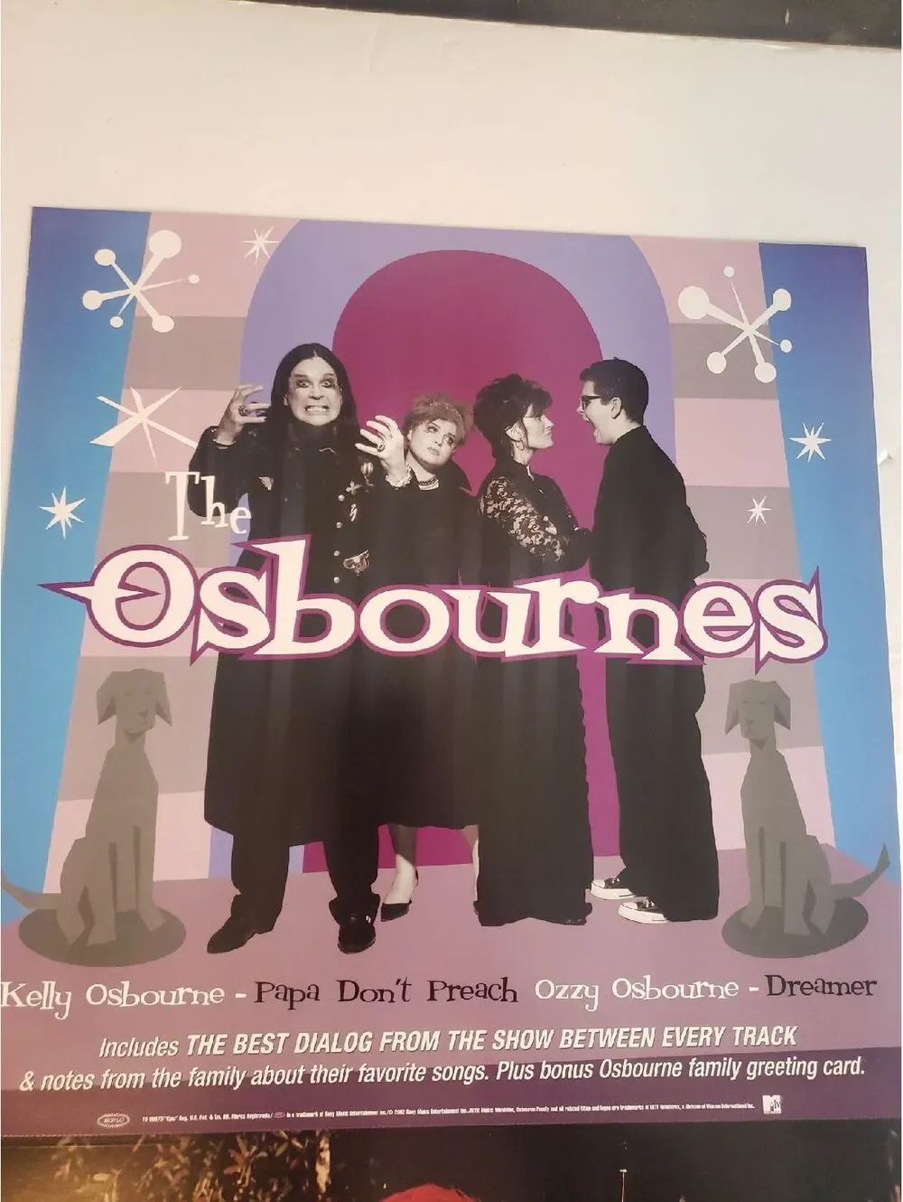 The Osbournes TV Promo Poster & Kelly 02 Ozzy Sharon Jack
